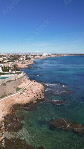 Aerial View of Punta Prima Coast Torrevieja Alicante Spain