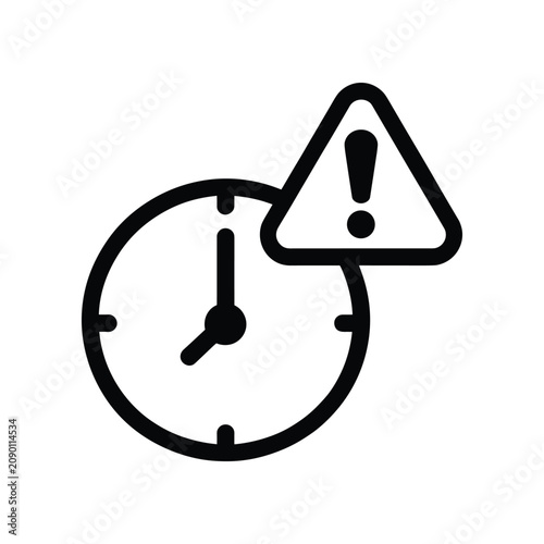 Tableau sur toile Time Warning Icon
