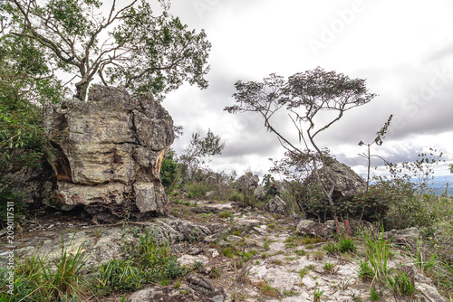 Paisagem natural na cidade de Grão Mogol, Estado de Minas Gerais, Brasil