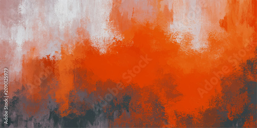 Foto Vibrant abstract artwork blends bold strokes of fiery orange, deep red, and charcoal grey, creating a dynamic and emotive visual experience