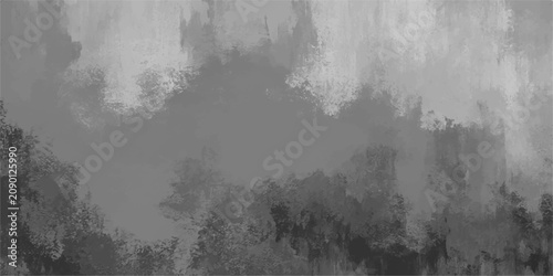 Fotografie Abstract grayscale painting depicting textured atmospheric fog or smoke, evoking a sense of mystery and mood