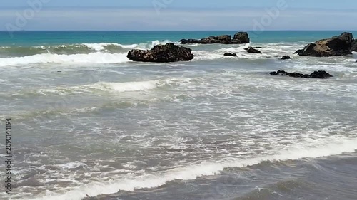 waves on the beach