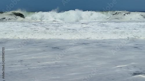 big waves in blue