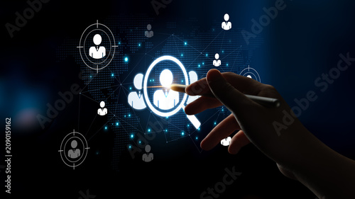 Foto Concept of global talent acquisition and human resources