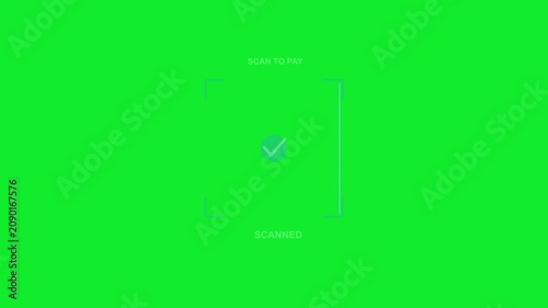 A QR code is captured mid-scan on a green background, with a visible white line traversing it and targeting corners indicating active data reading.