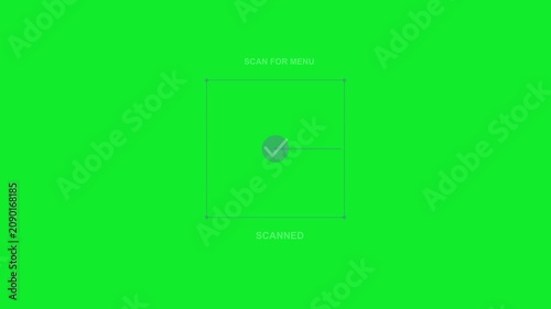 A subtle green screen user interface graphic presenting 