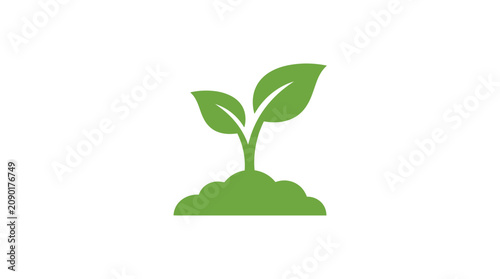 Tableau sur toile Sprout growing from fertile soil represents the foundational beginning of sustainable agricultural development and environmental conservation efforts