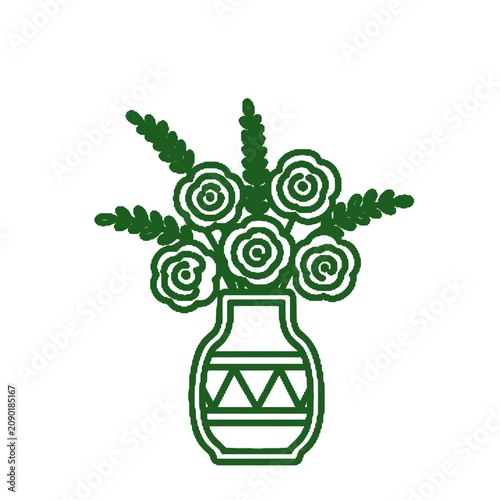 vector illustration of a green plant
