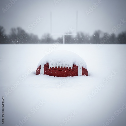 Football in Snow