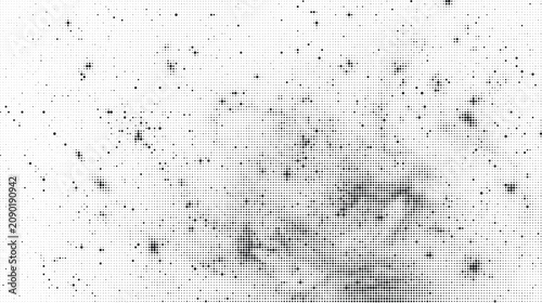 Sparse halftone dot pattern on a white background with halftone abstract background