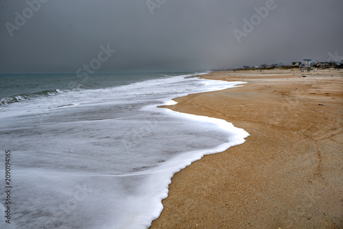 Schilderij op canvas Atlantic beach storm brewing