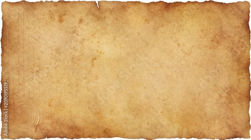 Vintage Aged Parchment Paper Texture with Burnt Edges for Antique Document Background