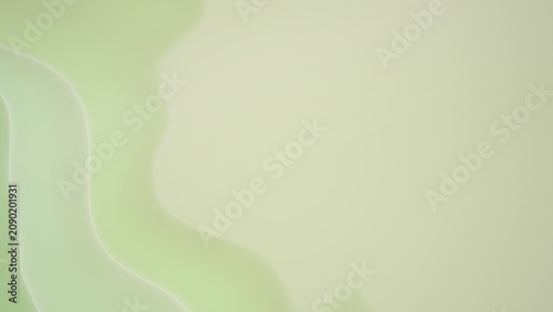 Cuadro en lienzo Abstract flowing organic shapes in soft green and yellow gradient