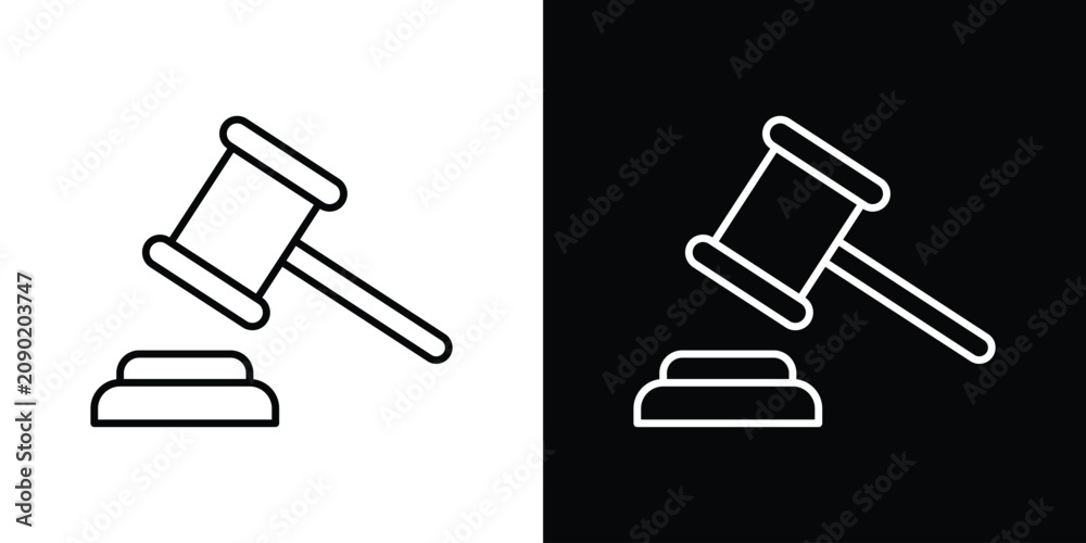 Φωτογραφία Auction icon editable pictogram bundle