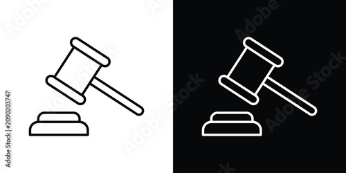 Εκτύπωση καμβά Auction icon editable pictogram bundle