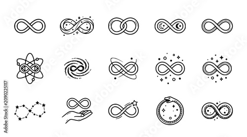 Canvas Print Infinity Symbol Collection: Modern Designs & Cosmic Elements