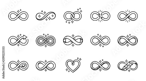 Photos Infinity Symbols Collection: Various Designs for Concepts of Eternity, Limitless