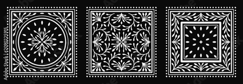 bandana art drawing floral swirl