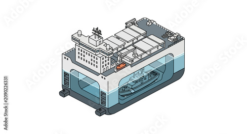 Canvastavla Semi submersible heavy lift vessel carrying a boat