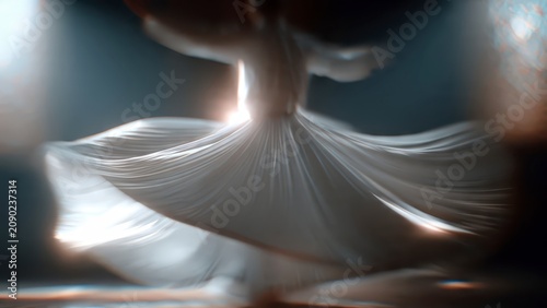 Whirling Dervish in Traditional Sufi Dance Ritual.
