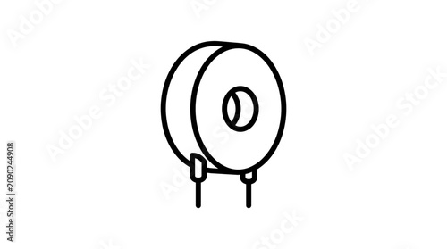 Bild auf Leinwand Professional Line Drawing of a Black and White Axial Lead Variable Resistor or P