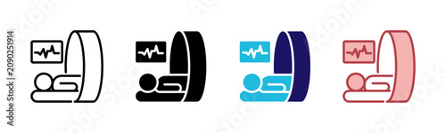 Bild auf Leinwand MRI Scan Icons, Multi Style Icon Set