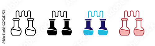 Bild auf Leinwand Laboratory Equipment Icons, Multi Style Icon Set