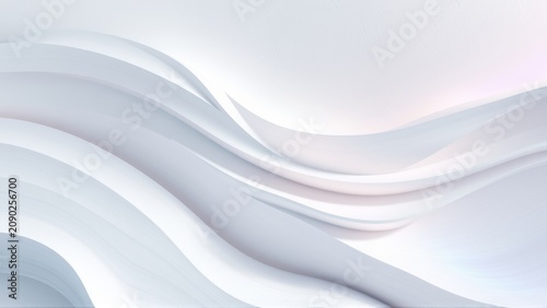 Abstract waves, soft colors, flowing shapes. Minimalist design, gentle curves, light background, elegant composition. Smooth gradients create visual interest.