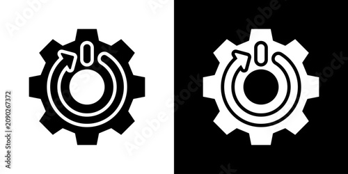 Obraz na plátně Reboot Icon Set Multiple Style Collection