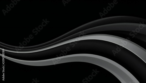 Elegant black and white waves
