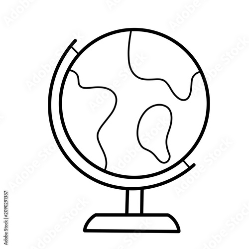 Earth Globe Outline