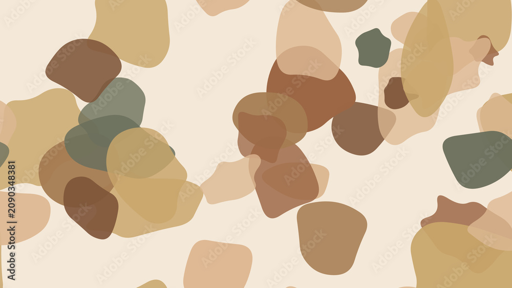 Naklejka premium Earthy Organic Abstract Seamless Pattern Background