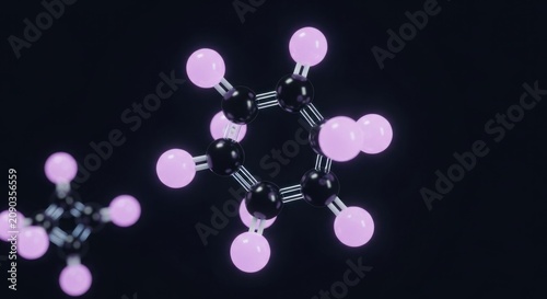 Molecular Models Illustrating Chemical Structures and Bonds.