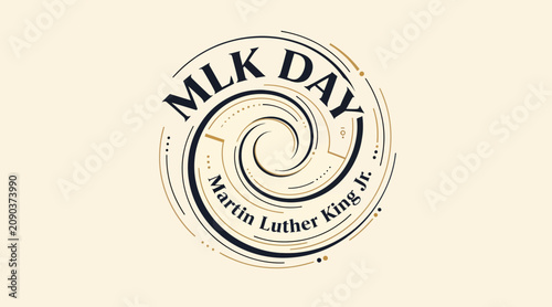 MLK Day Martin Luther King Jr. Swirl Graphic | Civil Rights Movement Tribute