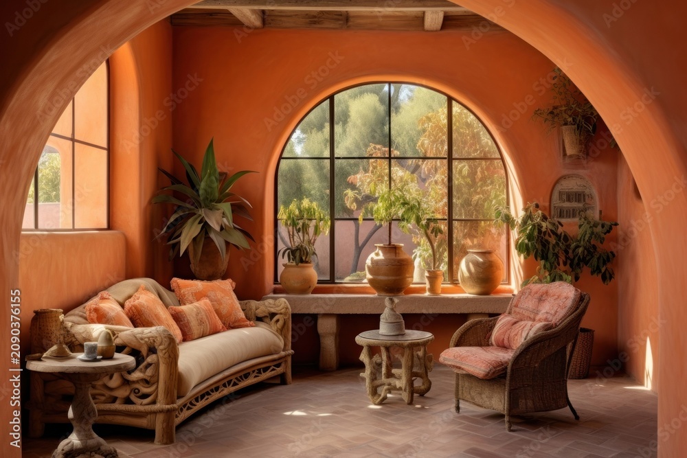 Obraz premium Window chair room arch.