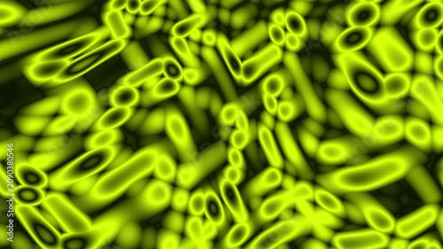Vibrant Neon Yellow Abstract With Intense Glowing Organic Cellular Structure Loop abstract background
