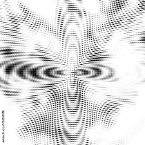 Dotted gradient halftone background. Horizontal seamless dots pattern in pop art style. Abstract modern stylish texture. Vector illustration.