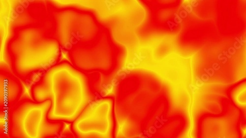 Warm Orange And Red Abstract With Intense Glowing Fluid Energy Loop abstract background