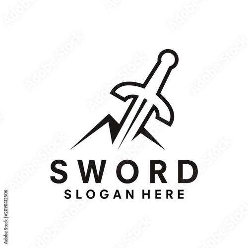 Sword Logo Design template Illustration Vector