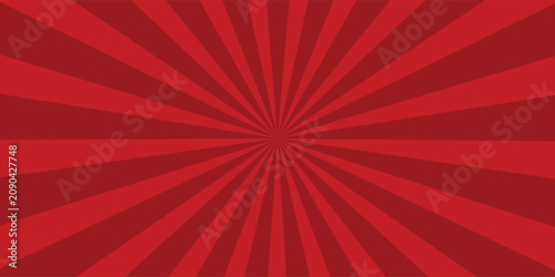 red background abstract retro spiral geometric radial pattern starburst colorful