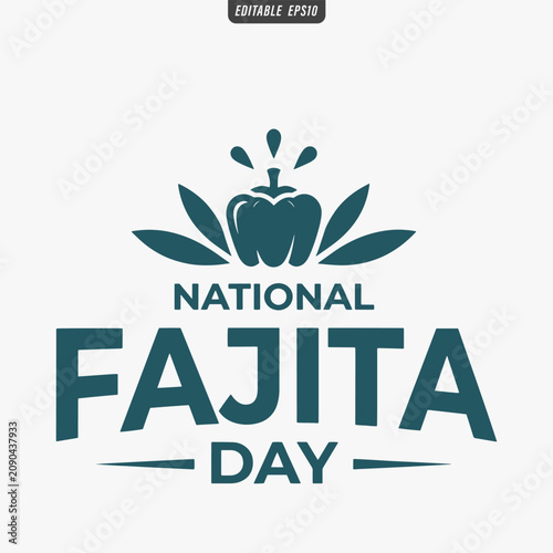 Fotografía The flat design for a National Fajita Day poster focuses on simplicity, elegance, and ease of recognition