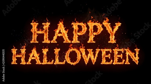 Happy halloween in flames