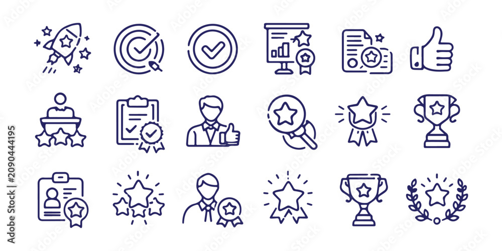 Fototapeta premium Quality Control icon set 