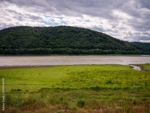 Принти на полотні Low water level at Domaša reservoir during drought