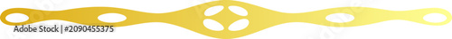 Elegant Golden Abstract Decorative Element with Oval Shapes