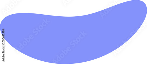 Abstract Organic Shape With Smooth Curves And Gradient Blue Color