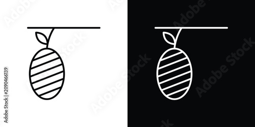 Canvastavla Cocoon icon thin symbol group. EPS10