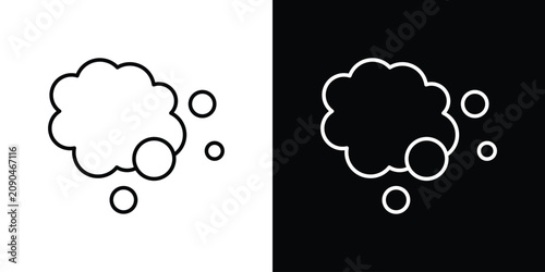 Bild auf Leinwand Foam icon thin symbol group. EPS10
