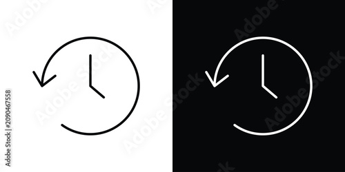 Tableau sur toile History icon thin symbol group. EPS10