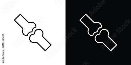 фотографія joint pain icon thin symbol group. EPS10